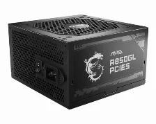 Fuente De Poder Msi Mag A850gl Pcie5 850 W, 80 Plus Gold, 5x Sata, 2x Molex, 20+4 Pin Atx